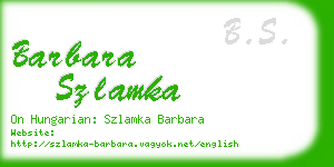 barbara szlamka business card